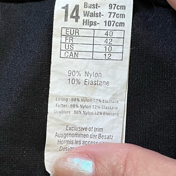 SEAFOLLY Australia Black Ribbed Tankini US 10 Beach Summer Quality Vacation - Picture 5 of 10